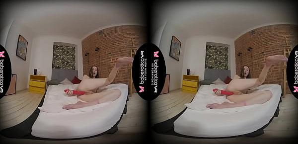  Solo cock teaser, Ashley is masturbating all day, in VR